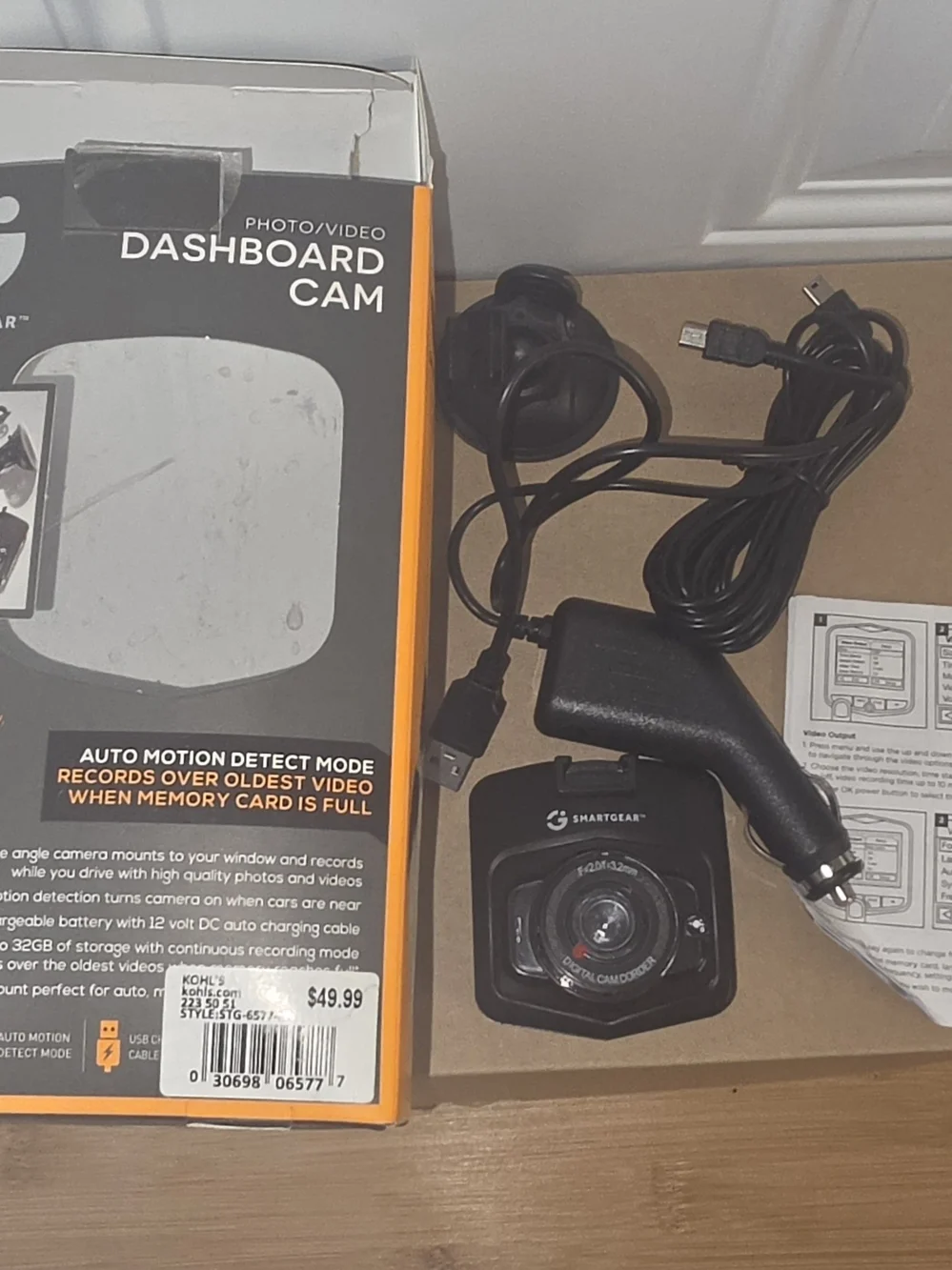 Black Dashboard/Board Cam Webcam with USB